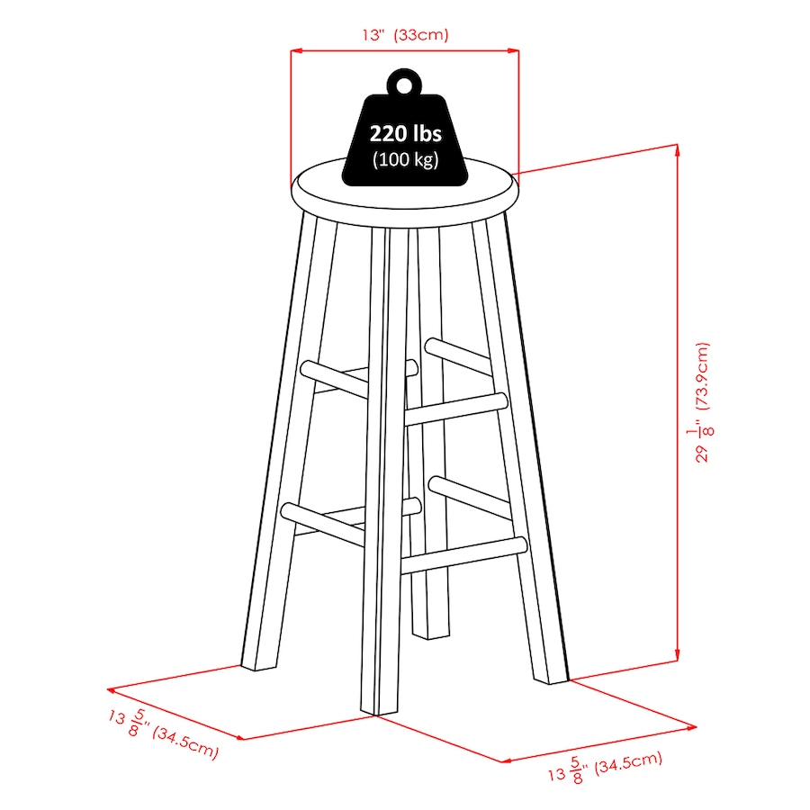 Image 716864_ALTMORE2.jpg, Product 716-864 / Price $62.99, Winsome Ivy Solid Wood Bar Stool from Winsome on TSC.ca's Home & Garden department