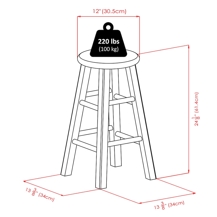 Image 716865_ALTMORE2.jpg, Product 716-865 / Price $52.99, Winsome Ivy Solid Wood Counter Stool from Winsome on TSC.ca's Home & Garden department