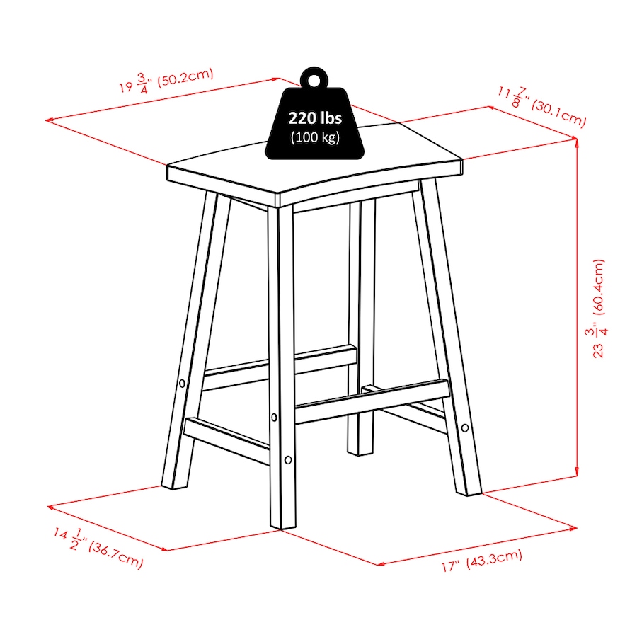 Image 716869_ALTMORE4.jpg, Product 716-869 / Price $60.99, Winsome Katashi Solid Wood Fan Shape Counter Stool from Winsome on TSC.ca's Home & Garden department