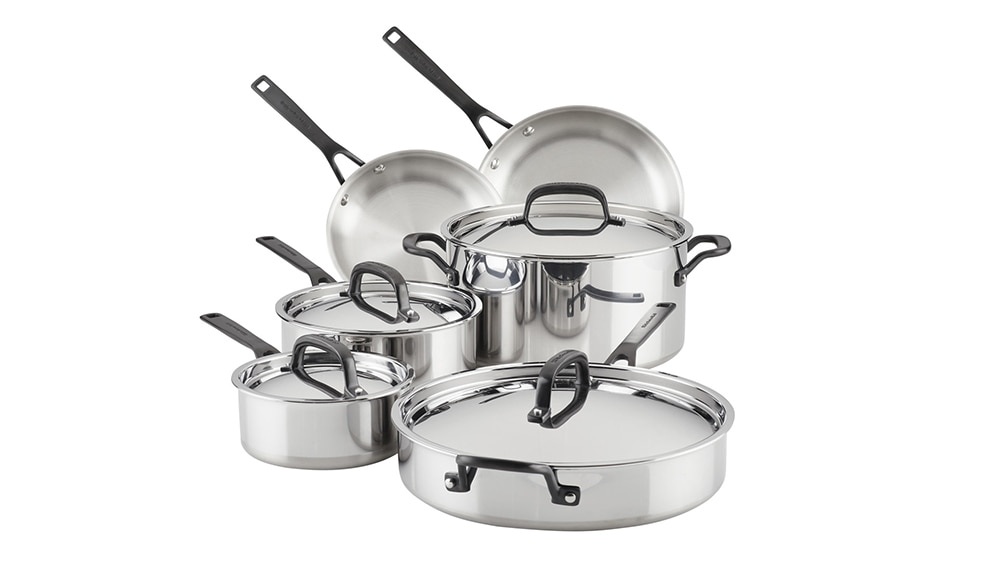 Kitchenaid cookware 2024 stainless steel