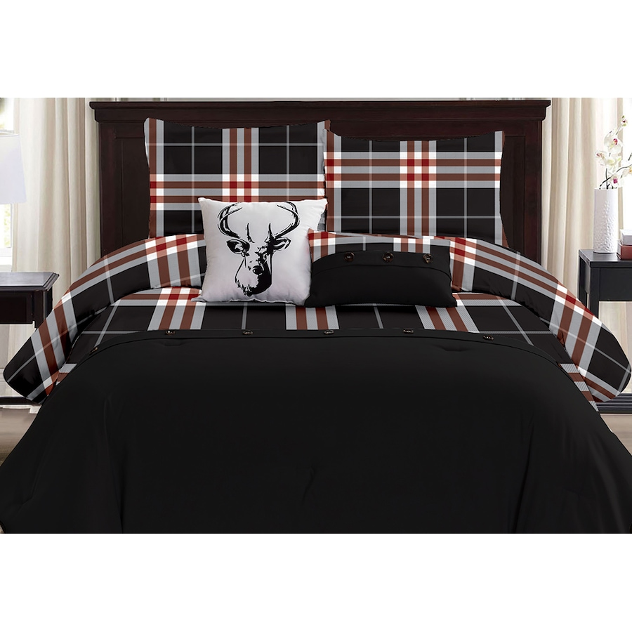 Image 716945_BLK.jpg, Product 716-945 / Price $144.99 - $153.99, Lady Sandra Bradford Comforter Set (4-Pieces) from Lady Sandra on TSC.ca's Home & Garden department