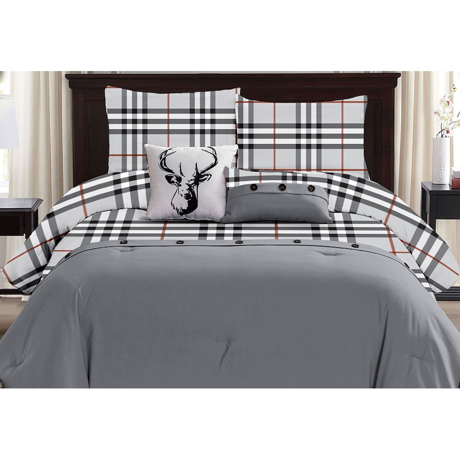 Image 716945_GRY.jpg, Product 716-945 / Price $144.99 - $153.99, Lady Sandra Bradford Comforter Set (4-Pieces) from Lady Sandra on TSC.ca's Home & Garden department