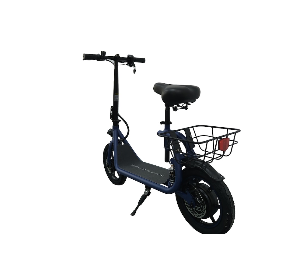 Image 717033_ALTMORE13.jpg, Product 717-033 / Price $999.99, Tony Little Delorean 450W Seated E-Scooter with Rear Basket Bundle from Tony Little on TSC.ca's Health & Fitness department