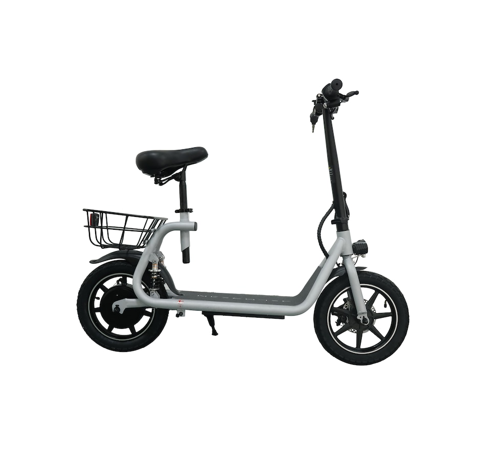 Image 717033_ALTMORE15.jpg, Product 717-033 / Price $999.99, Tony Little Delorean 450W Seated E-Scooter with Rear Basket Bundle from Tony Little on TSC.ca's Health & Fitness department