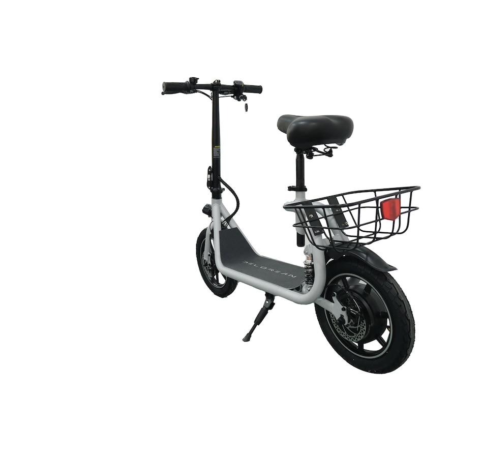 Image 717033_ALTMORE18.jpg, Product 717-033 / Price $999.99, Tony Little Delorean 450W Seated E-Scooter with Rear Basket Bundle from Tony Little on TSC.ca's Health & Fitness department