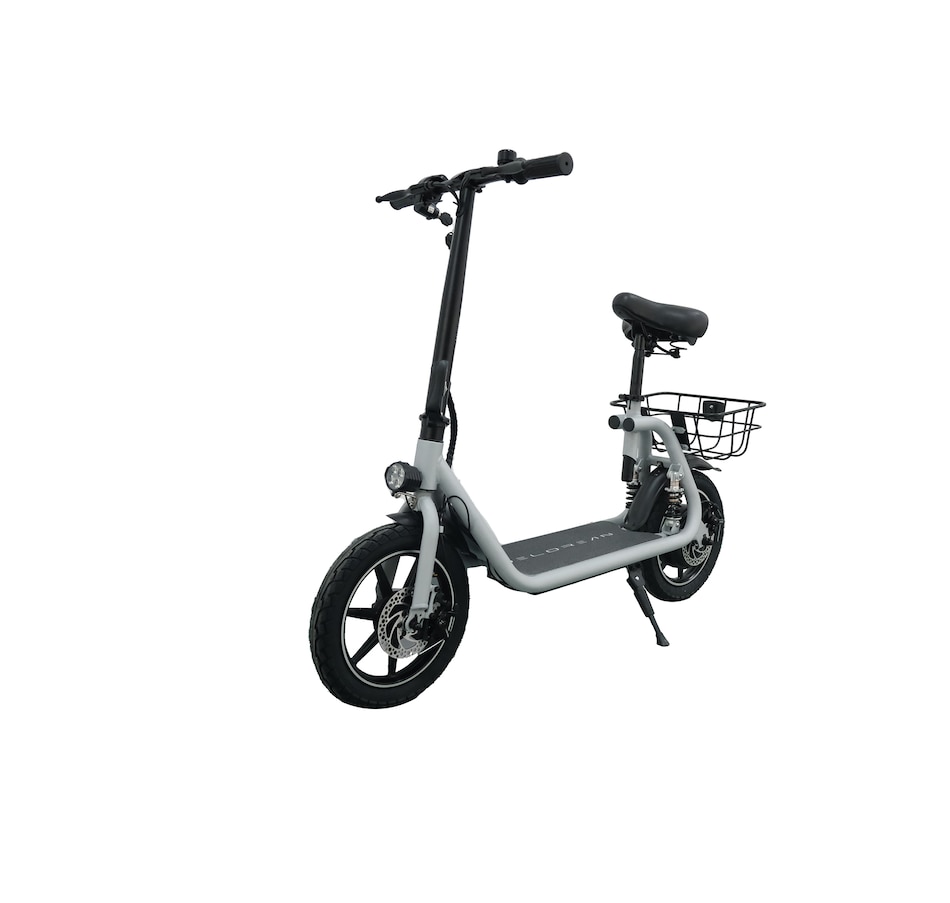 Image 717033_ALTMORE19.jpg, Product 717-033 / Price $999.99, Tony Little Delorean 450W Seated E-Scooter with Rear Basket Bundle from Tony Little on TSC.ca's Health & Fitness department