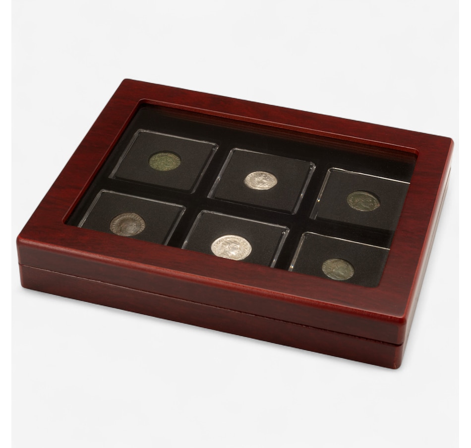 Image 717094_ALTMORE2.jpg, Product 717-094 / Price $495.00, Six-Piece Ancient Roman Collection 198–375 CE plus Ancient Roman Signet Ring circa 100 BCE–400 CE and Two Books: "Handbook of Ancient Roman and Greek Coins" and "Rings for the Finger" from Canadian Coin & Currency on TSC.ca's Coins department