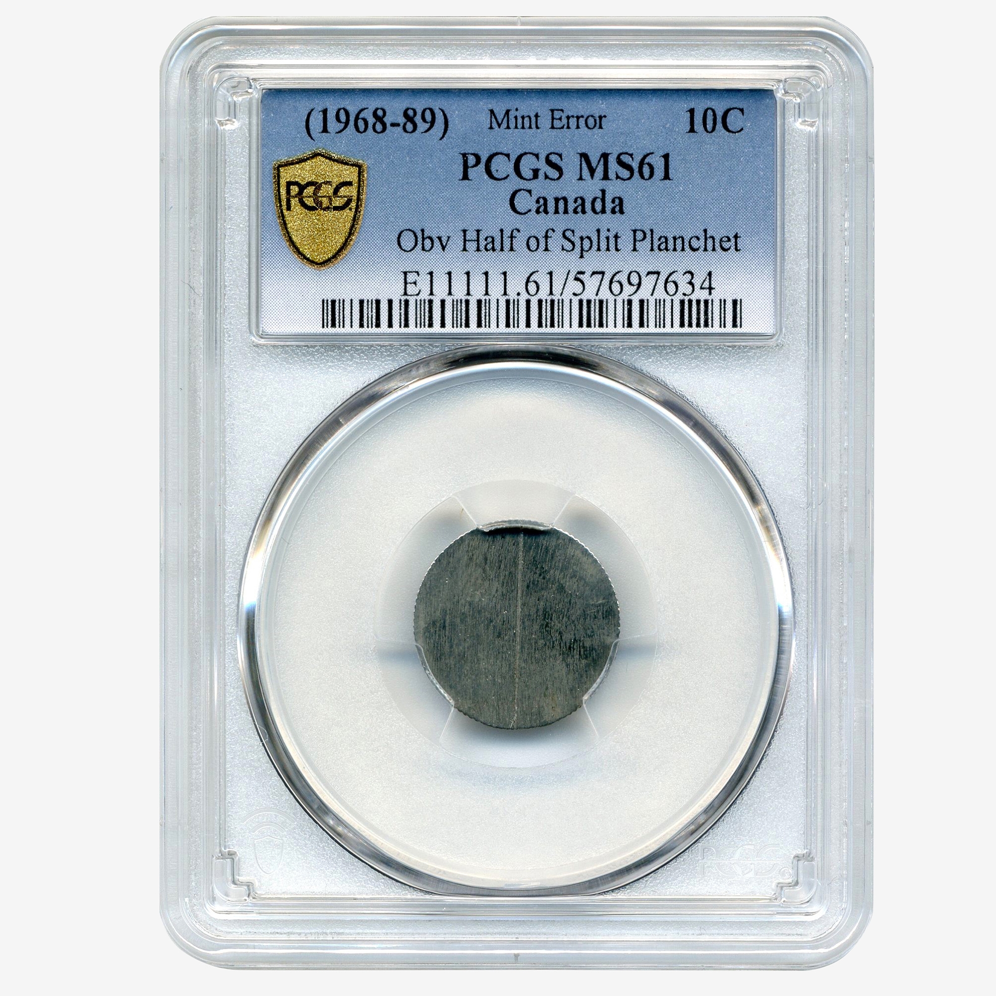 Rare Major Error Coin: Uniface Canadian Dime 1968–1989 Split