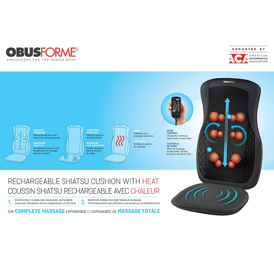 Image 717246_ALTMORE3.jpg, Product 717-246 / Price $219.99, ObusForMe Cordless Shiatsu Massager With Heat from ObusForme on TSC.ca's Health & Fitness department