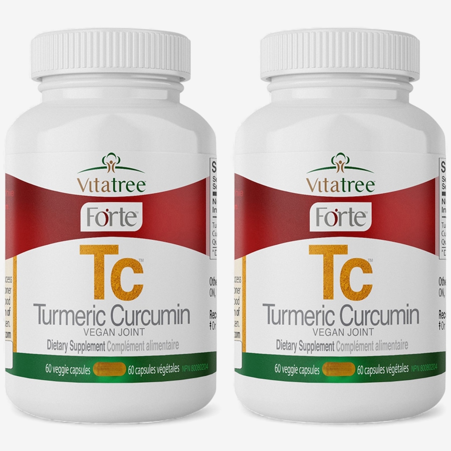 Image 717270.jpg, Product 717-270 / Price $101.99, VitaTree Forte Turmeric Curcumin Vegan Joint 60-Day - 2 Bottles from VitaTree Nutritionals on TSC.ca's Health & Fitness department