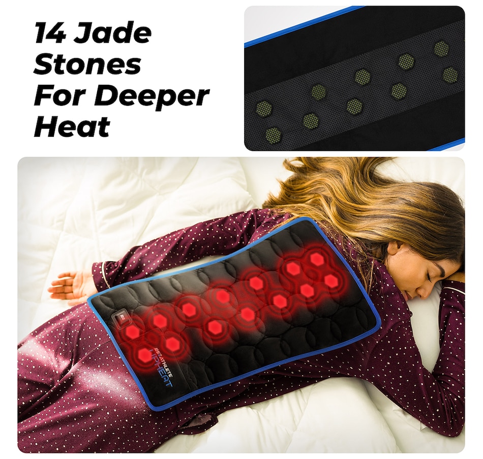 UPHEAT: REATHLETE Heating Pad for Back Pain Relief, Wireless, Portable  Weighted Heating Pad/Heat Wrap with 16 Jade Stones for Deeper Effect, Back  Pain Relief Products for Lower Back Pain Relief