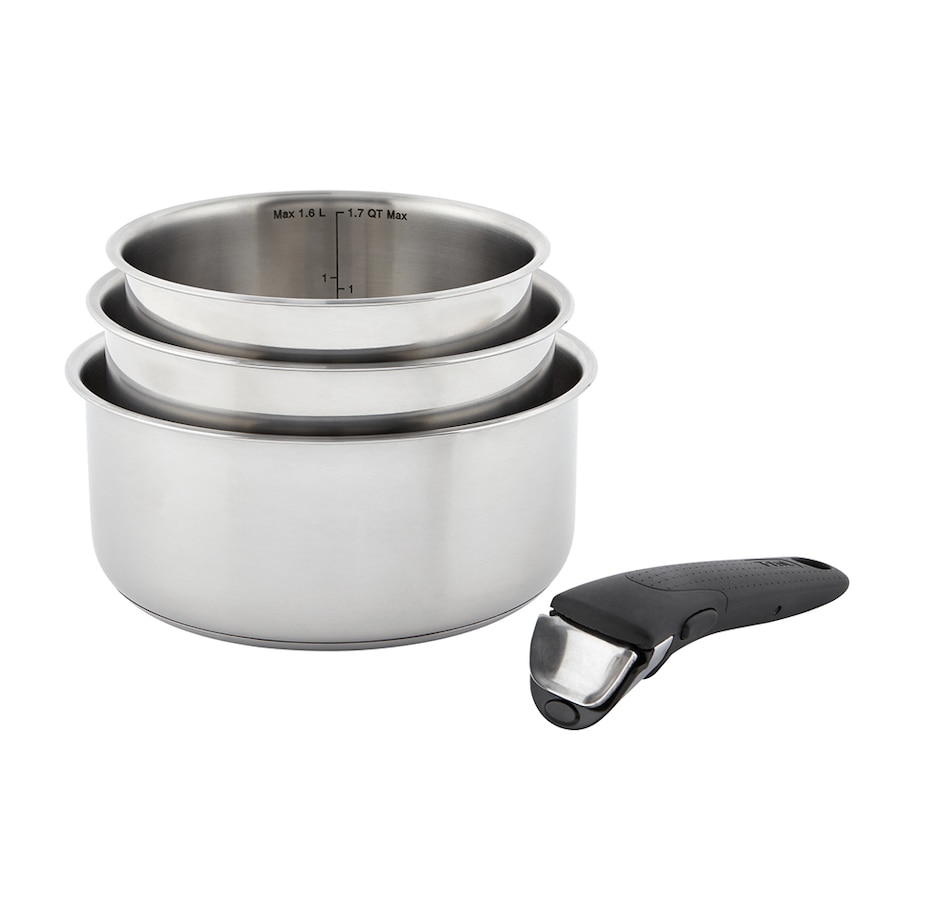 Image 717570.jpg, Product 717-570 / Price $129.00, T-fal Ingenio Preference Stainless-Steel Cookware 4-Piece Set from T-Fal on TSC.ca's Kitchen department