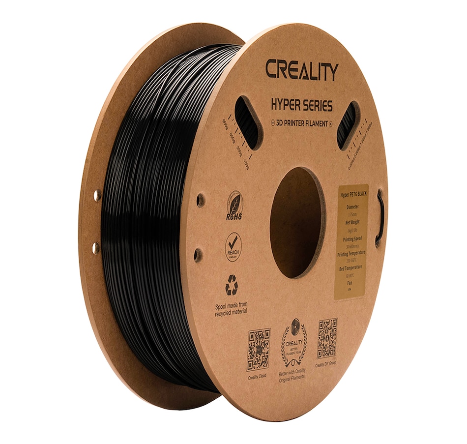 Image 717593.jpg, Product 717-593 / Price $29.99, Creality Hyper Series PETG 3D Printing Filament (1 kg, black) from Creality on TSC.ca's Electronics department