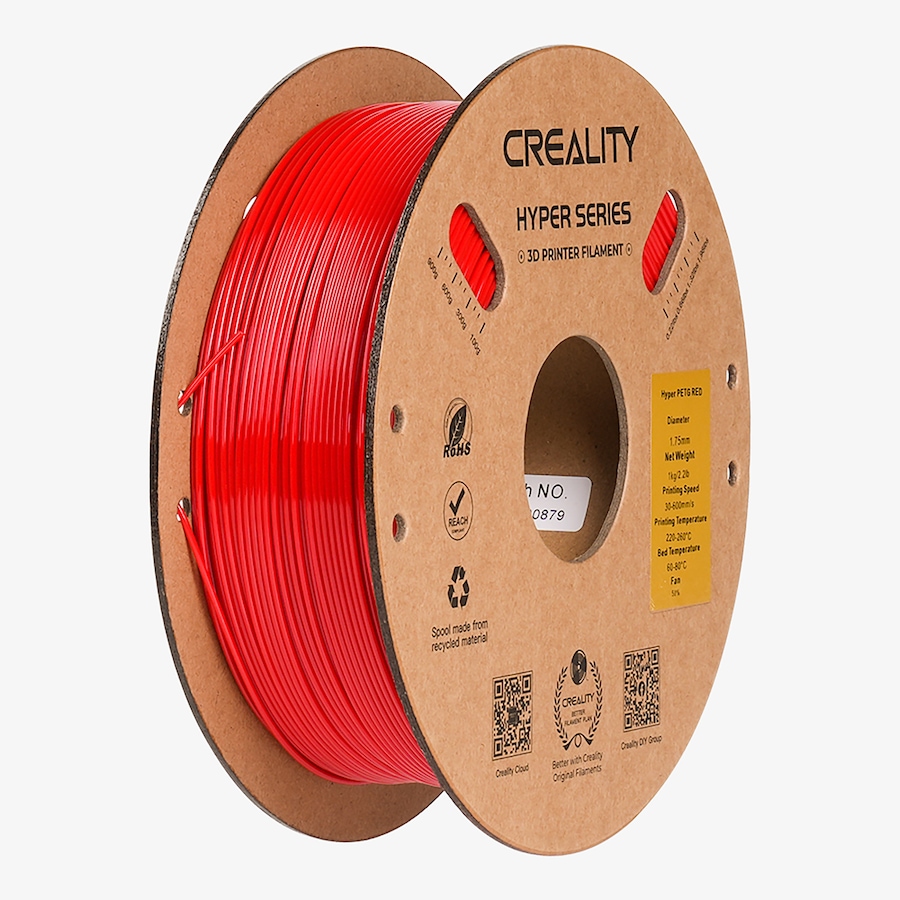 Image 717597.jpg, Product 717-597 / Price $29.99, Creality Hyper Series PETG 3D Printing Filament (1 kg, red) from Creality on TSC.ca's Electronics department