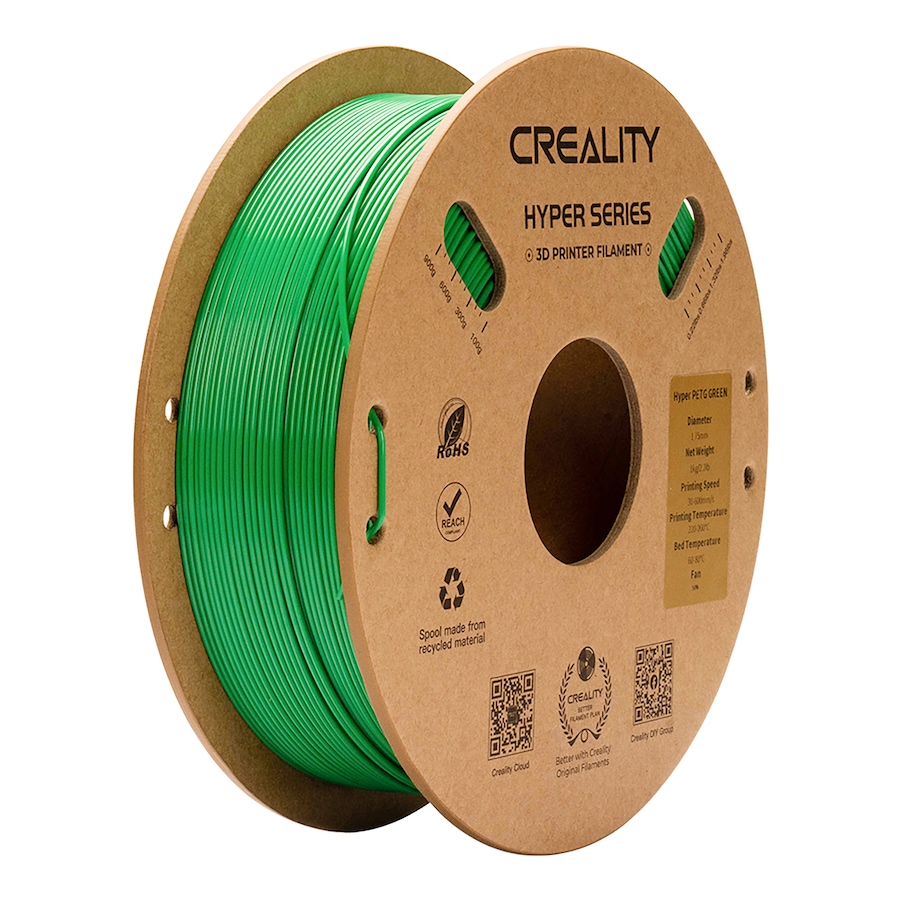 Image 717600.jpg, Product 717-600 / Price $29.99, Creality Hyper Series PETG 3D Printing Filament (1 kg, green) from Creality on TSC.ca's Electronics department