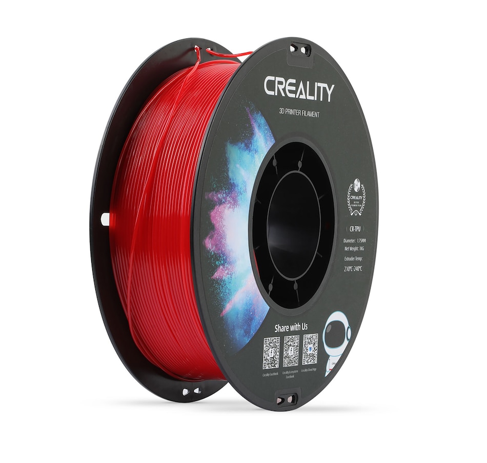 Image 717605.jpg, Product 717-605 / Price $39.99, Creality CR-TPU 3D Printing Filament (1 kg, red) from Creality on TSC.ca's Electronics department