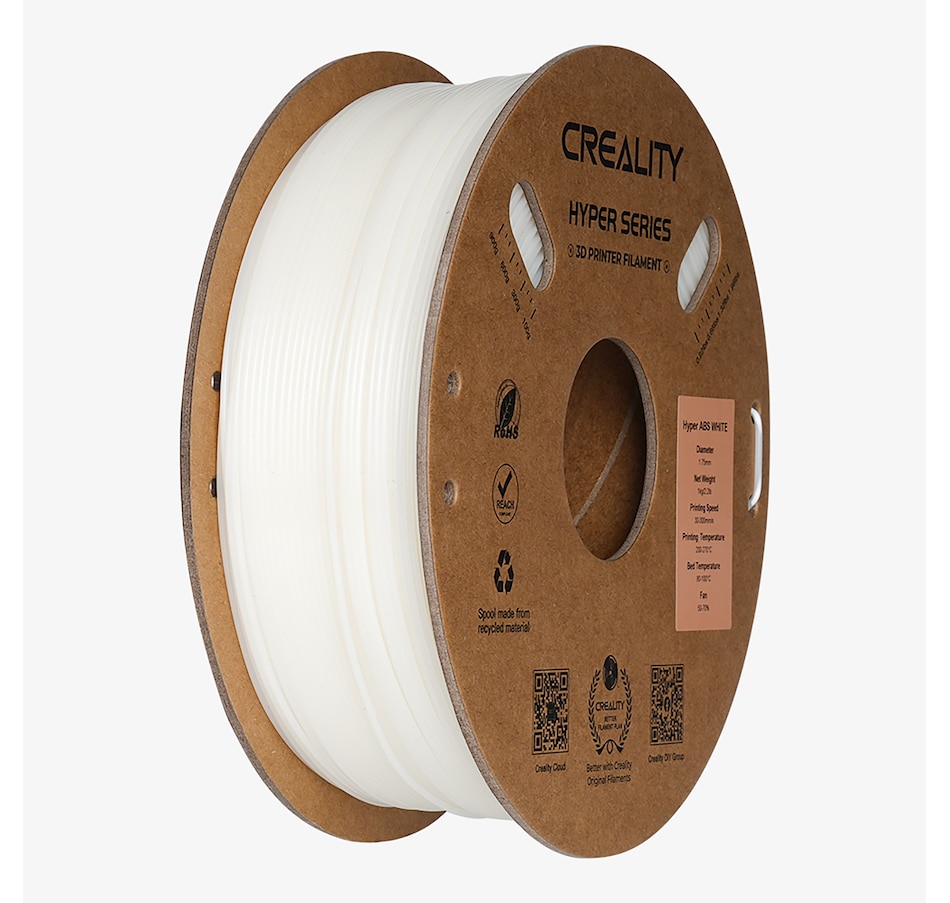 Image 717606.jpg, Product 717-606 / Price $29.99, Creality Hyper Series ABS 3D Printing Filament (1 kg, white) from Creality on TSC.ca's Electronics department