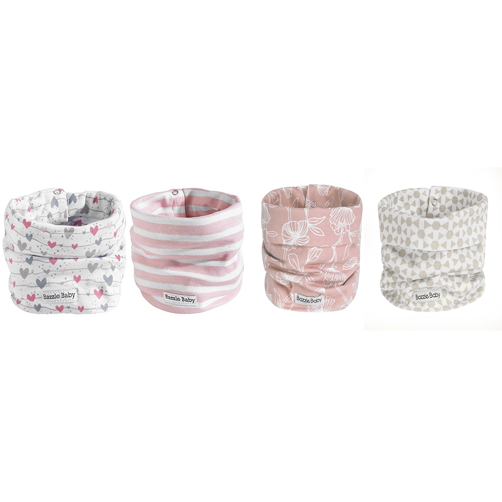 Bazzle Baby BandoBib Infinity Drool Bib Emma (4-pack) - TSC.ca