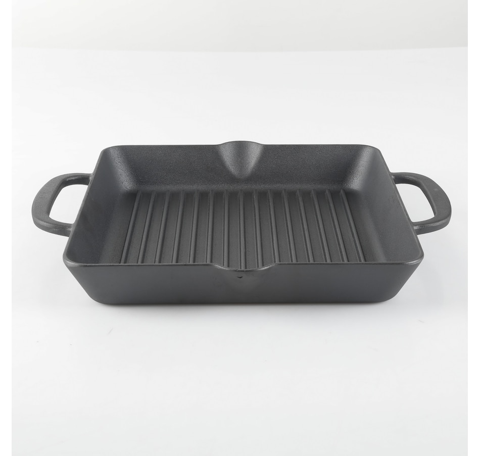 Image 717676.jpg, Product 717-676 / Price $49.99, Martha Stewart 12" Pre-Seasoned Square Cast-Iron Grill from Martha Stewart on TSC.ca's Kitchen department
