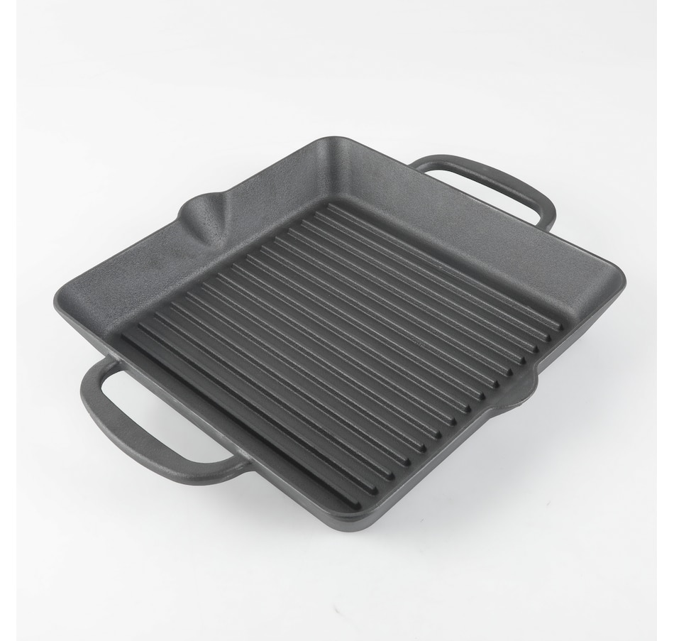 Image 717676_ALTMORE2.jpg, Product 717-676 / Price $49.99, Martha Stewart 12" Pre-Seasoned Square Cast-Iron Grill from Martha Stewart on TSC.ca's Kitchen department