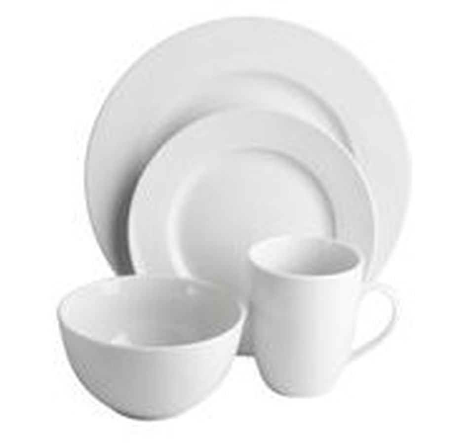 Image 717698.jpg, Product 717-698 / Price $54.99, Gibson Home Classic Pearl Rim 16-Piece Fine Ceramic Dinnerware Set from Gibson Dinnerware on TSC.ca's Kitchen department