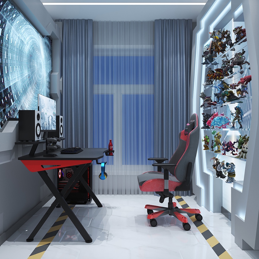 Image 717731_ALTMORE7.jpg, Product 717-731 / Price $449.99, Highmore Raid Fixed Gaming Desk from Highmore on TSC.ca's Toys & Hobbies department