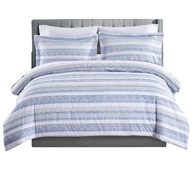 North Home Kris Blue Duvet Cover Set (Twin)