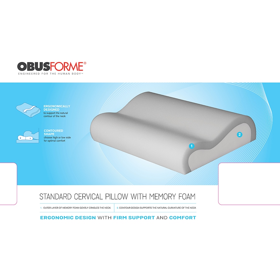 Image 717769_ALTMORE5.jpg, Product 717-769 / Price $44.99, Obusforme Memory Foam Cervical Pillow from ObusForme on TSC.ca's Home & Garden department