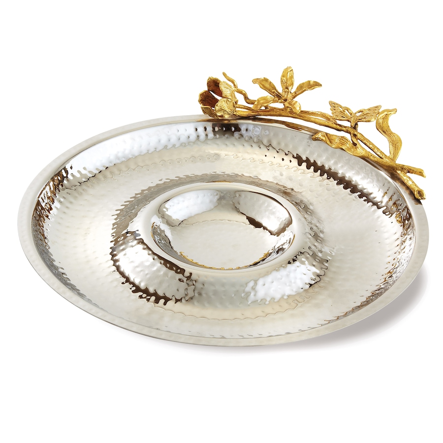 Image 717786.jpg, Product 717-786 / Price $106.99, Elegance Gold Butterfly Chip & Dip Server from Elegance Tableware on TSC.ca's Kitchen department