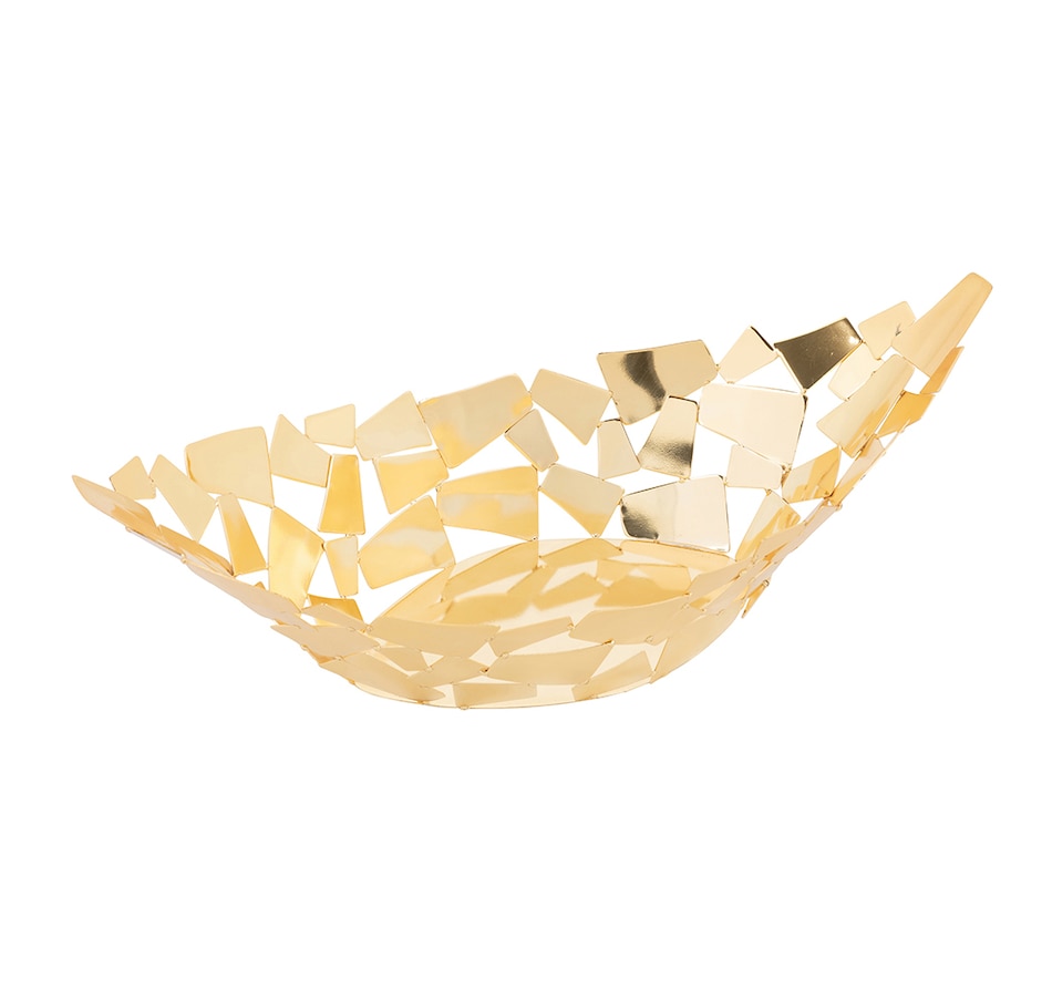 Home & Garden Décor Vases & Bowls Elegance Gold Oval Bowl, 15.25