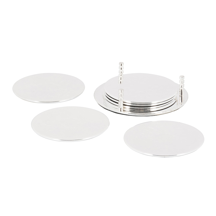 Image 717860.jpg, Product 717-860 / Price $39.99, Elegance Silver Plate 7-Piece Coaster Set from Elegance Tableware on TSC.ca's Kitchen department