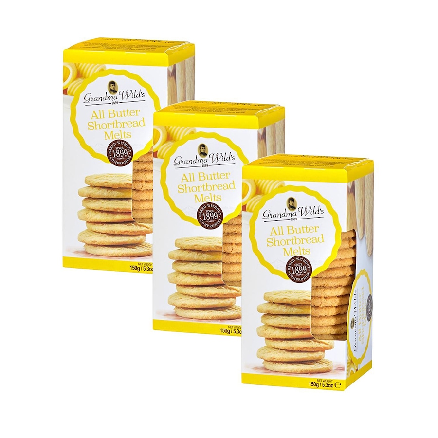 Image 717886.jpg, Product 717-886 / Price $24.99, Grandma Wild's All Butter Shortbread Melt (150g, 3-Pack) from Dolce & Gourmando on TSC.ca's Kitchen department