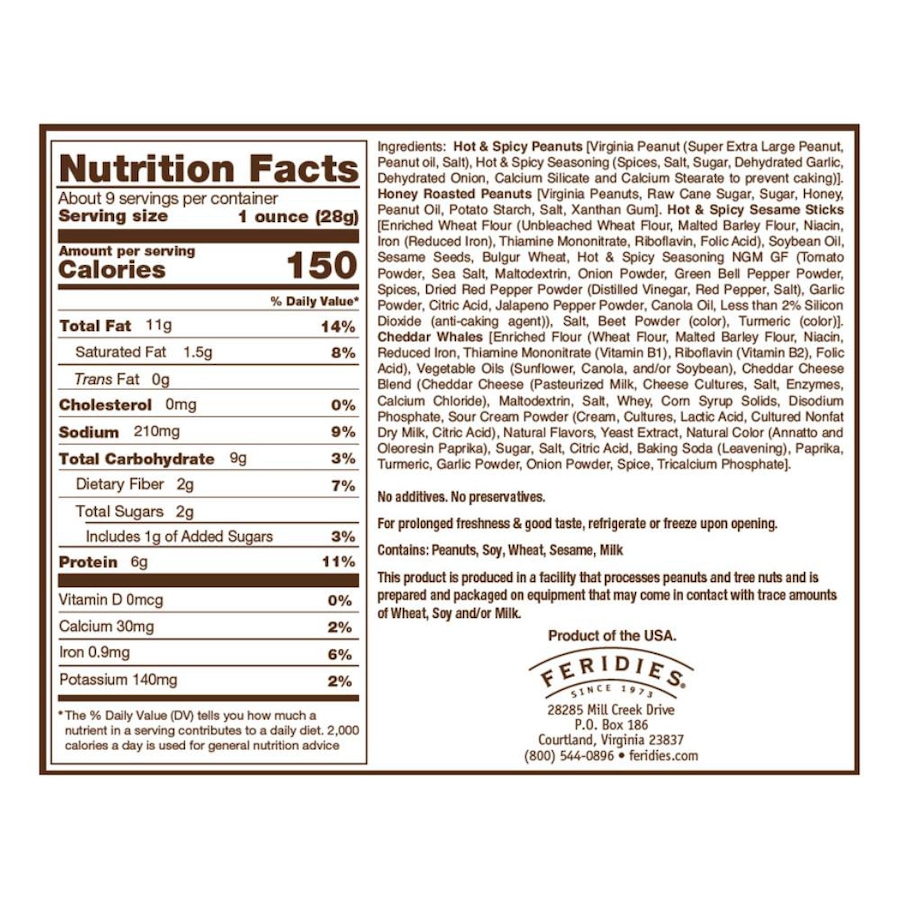 Image 717894_ALTMORE1.jpg, Product 717-894 / Price $26.99, Feridies Happy Hour Heat Snack Mix (255g, 2-Pack) from Feridies on TSC.ca's Kitchen department
