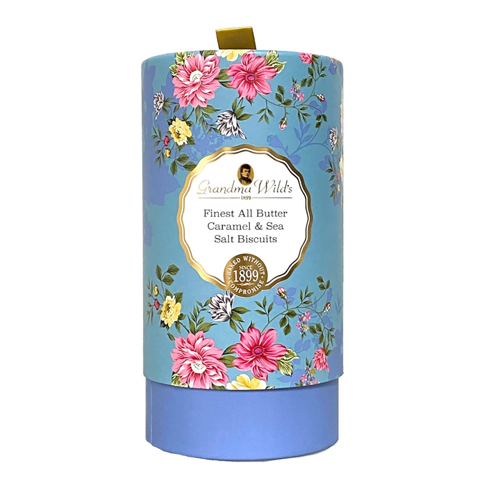 Grandma Wild's Victorian Floral Tube with Salted Caramel Biscuit