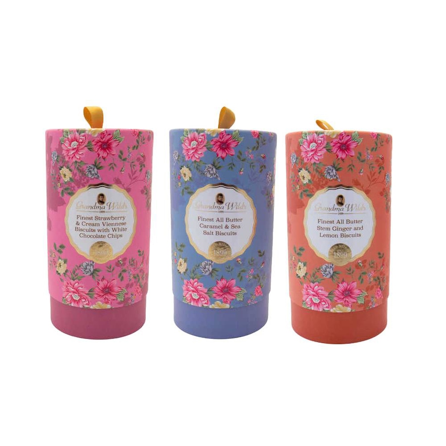 Image 717923.jpg, Product 717-923 / Price $59.95, Grandma Wild's Victorian Floral Tub Biscuits Assortment (150g, 3-Pack) from Dolce & Gourmando on TSC.ca's Kitchen department