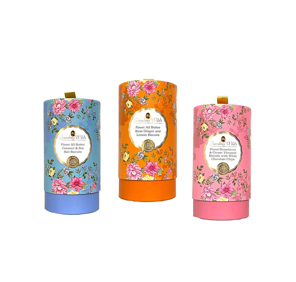 Image 717923_ALTMORE1.jpg, Product 717-923 / Price $46.99, Grandma Wild's Victorian Floral Tub Biscuits Assortment (150g, 3-Pack) from Dolce & Gourmando on TSC.ca's Kitchen department