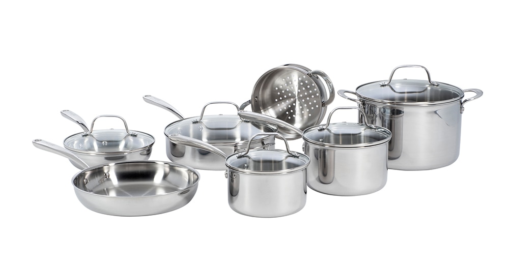 Lagostina 12-Piece 3-Ply Stainless Steel Cookware Set