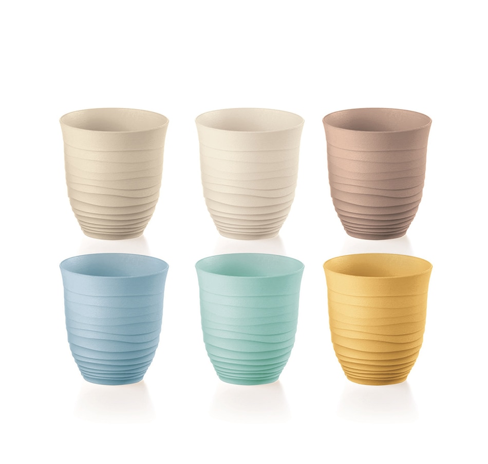 Image 718005.jpg, Product 718-005 / Price $47.50, Guzzini Tierra Low Tumblers (assorted, set of 6) from Guzzini on TSC.ca's Kitchen department