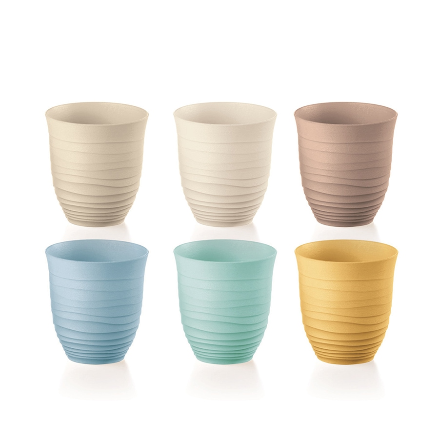 Image 718005.jpg, Product 718-005 / Price $47.50, Guzzini Tierra Low Tumblers (assorted, set of 6) from Guzzini on TSC.ca's Kitchen department
