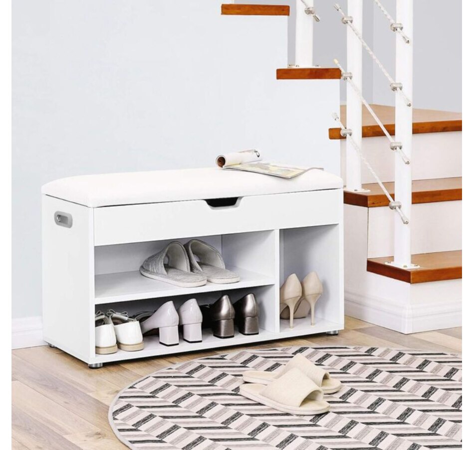 Image 718020.jpg, Product 718-020 / Price $109.99, Boutique Home Modern White Shoe Bench with Padded Seat and Storage from Boutique Home on TSC.ca's Home & Garden department