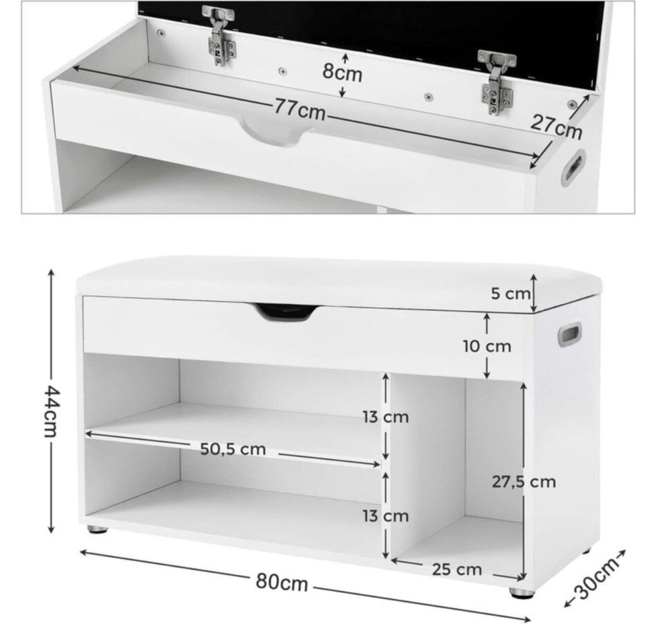 Image 718020_ALTMORE1.jpg, Product 718-020 / Price $109.99, Boutique Home Modern White Shoe Bench with Padded Seat and Storage from Boutique Home on TSC.ca's Home & Garden department