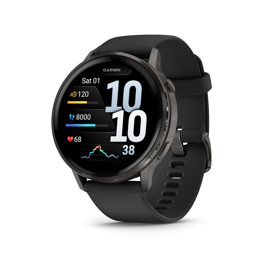 Image 718068_BLK.jpg, Product 718-068 / Price $769.99, Garmin Venu 4 GPS Smartwatch 45 mm with Silicone Band from Garmin on TSC.ca's Electronics department