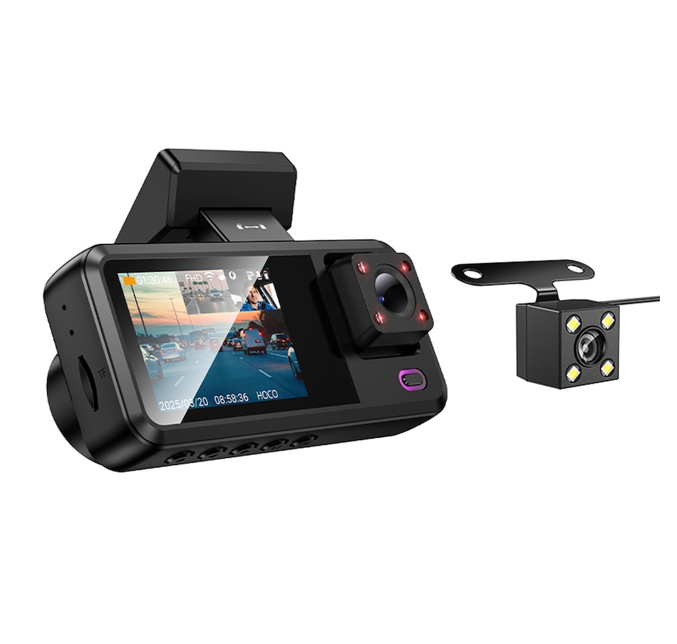 Image 718123.jpg, Product 718-123 / Price $149.99, HOCO DV-15 Multifunctional 3 Camera Dash Camera from HOCO on TSC.ca's Electronics department