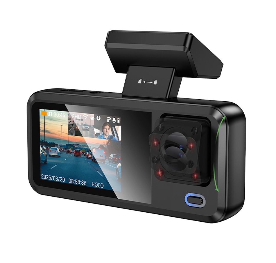 Image 718123_ALTMORE1.jpg, Product 718-123 / Price $149.99, HOCO DV-15 Multifunctional 3 Camera Dash Camera from HOCO on TSC.ca's Electronics department