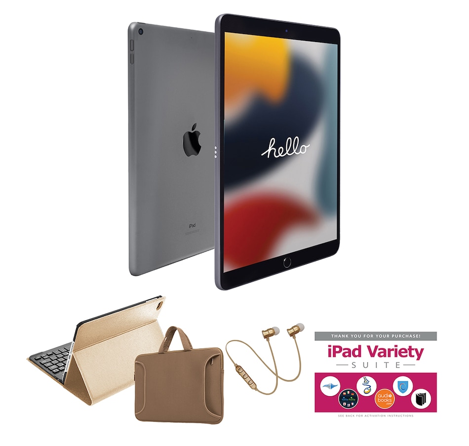 Image 718206_GRGL.jpg, Product 718-206 / Price $909.96 - $1,106.96, Apple iPad 10.2" 64 GB or 256 GB Tablet Bundle 9th Gen from Apple on TSC.ca's Electronics department