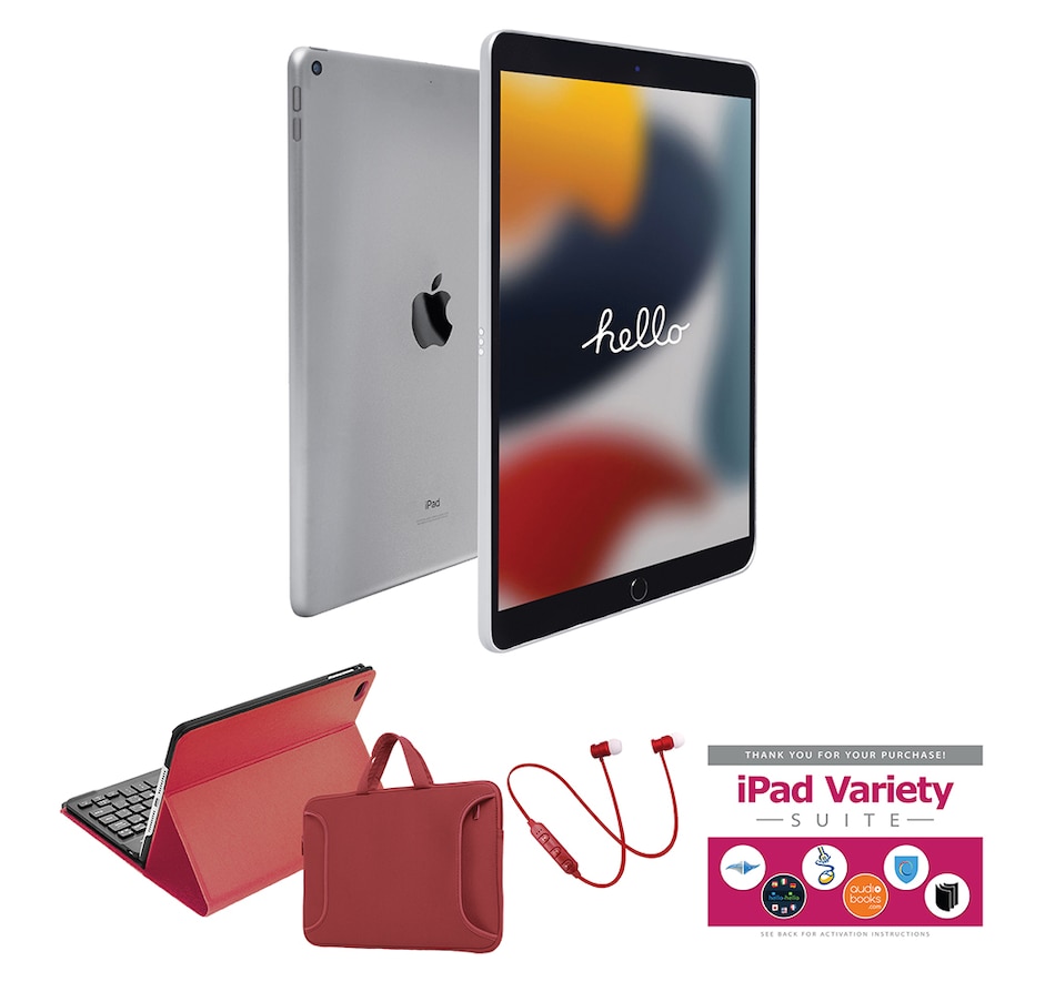 Image 718206_SLVRE.jpg, Product 718-206 / Price $909.96 - $1,106.96, Apple iPad 10.2" 64 GB or 256 GB Tablet Bundle 9th Gen from Apple on TSC.ca's Electronics department