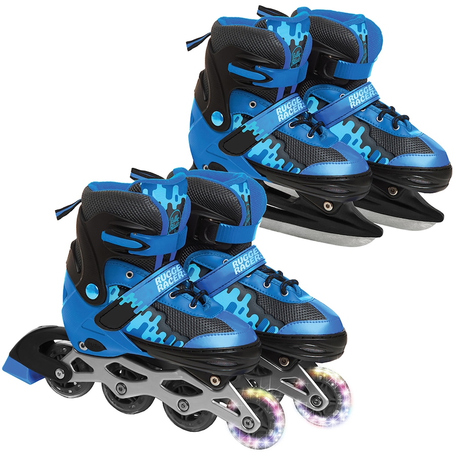 Image 718239.jpg, Product 718-239 / Price $79.99, Rugged Racer Kids Adjustable And Convertible Roller Blade And Ice Skate (Medium, Blue) from Rugged Racer on TSC.ca's Home & Garden department
