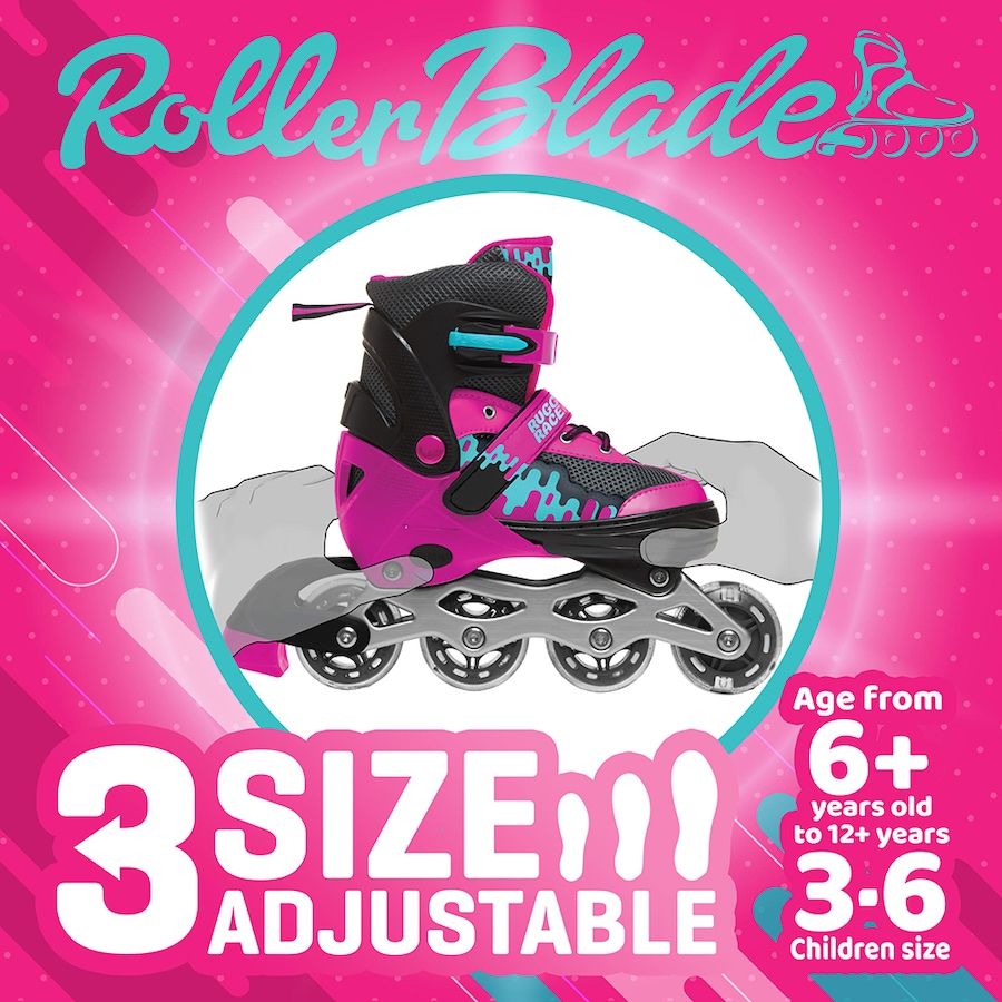Image 718240_ALTMORE2.jpg, Product 718-240 / Price $79.99, Rugged Racer Kids Adjustable And Convertible Roller Blade And Ice Skate (Medium, Pink) from Rugged Racer on TSC.ca's Home & Garden department