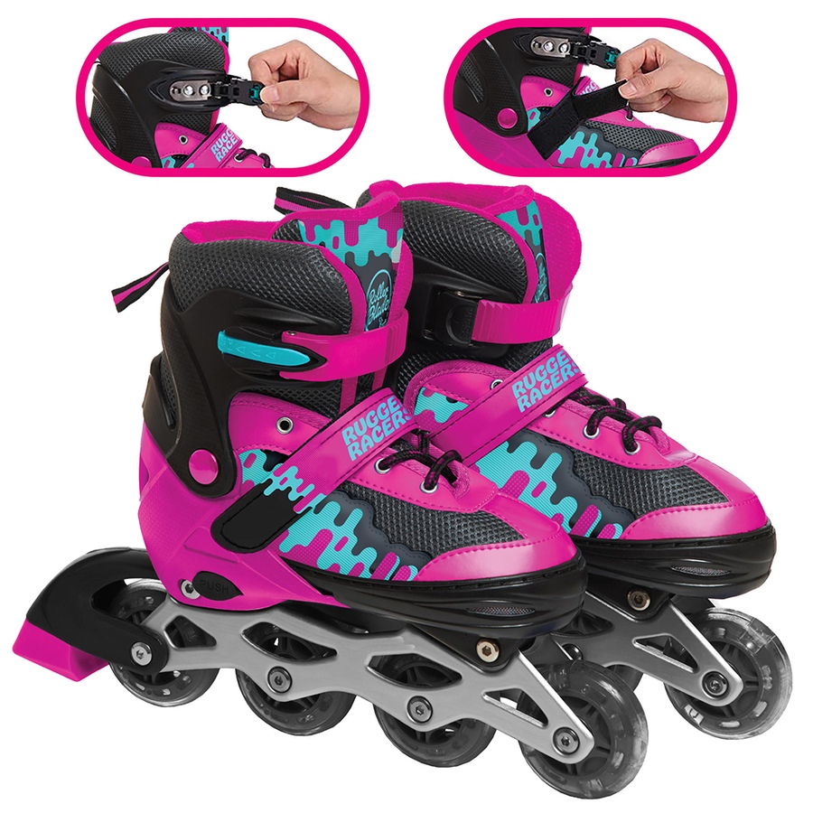 Image 718240_ALTMORE4.jpg, Product 718-240 / Price $79.99, Rugged Racer Kids Adjustable And Convertible Roller Blade And Ice Skate (Medium, Pink) from Rugged Racer on TSC.ca's Home & Garden department