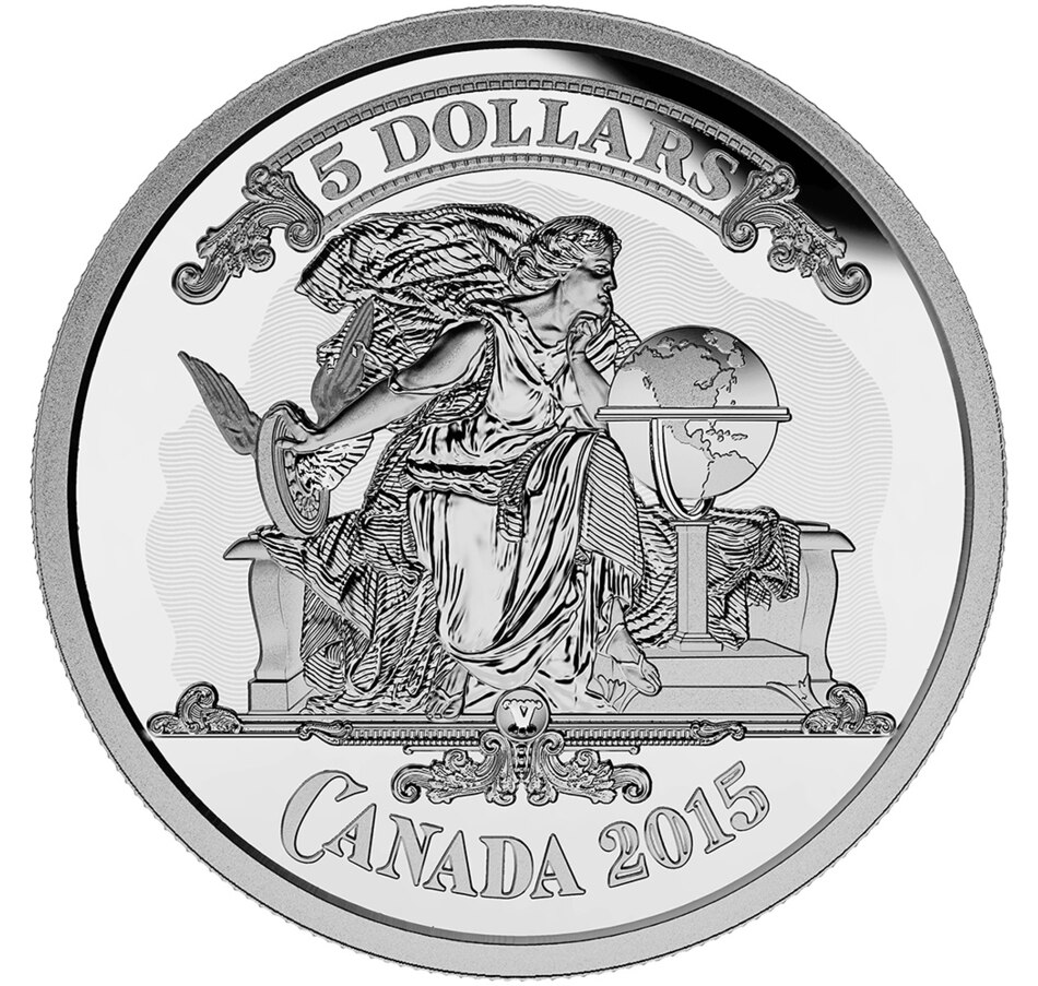 Image 718269.jpg, Product 718-269 / Price $54.88, 2015 $5 Fine Silver Coin Banknotes Series: Canadian Banknote Vignette from Royal Canadian Mint on TSC.ca's Coins department